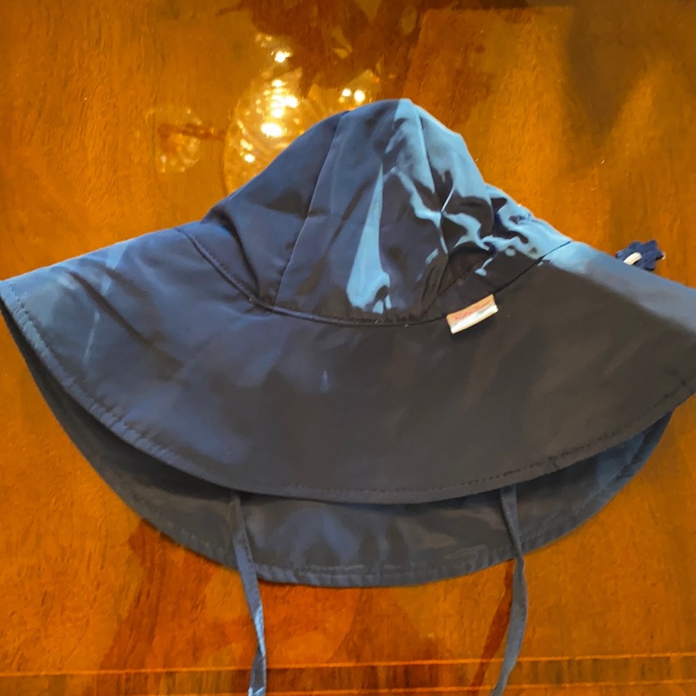 Rufflebutts 0-6m Navy sun/swim hat UPF 50